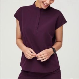 Figs deep purple rafaela scrub top small